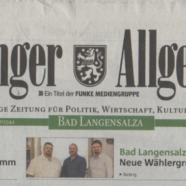 BLU Gründung in der Thüringer Allgemeine