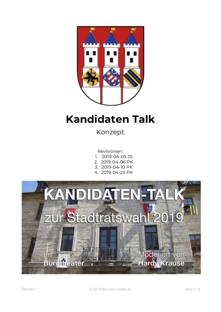 Kandidaten-Talk Konzept